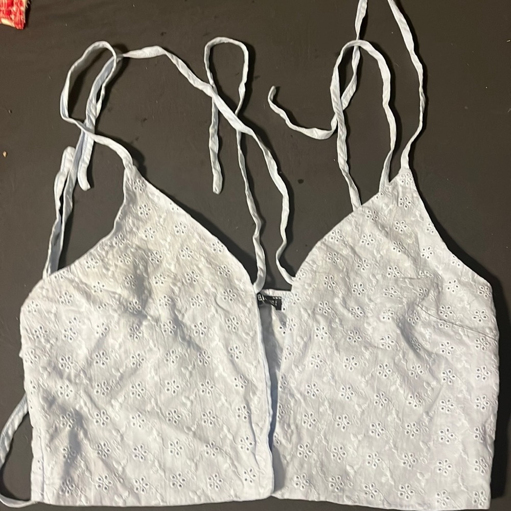 Shein crop tie top